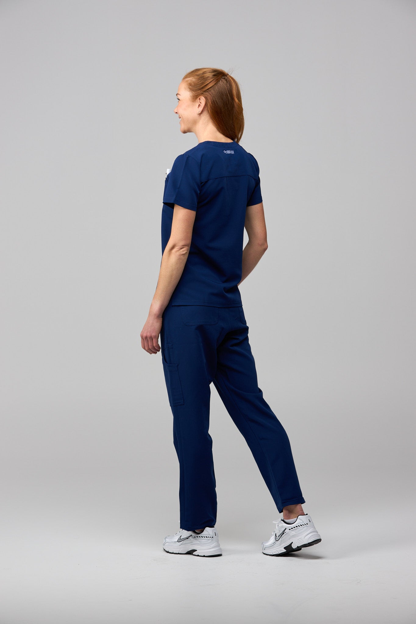 LuxeFlex™ Straight Leg Scrub Pants – Women's Nursing Scrubs | Navy Blue