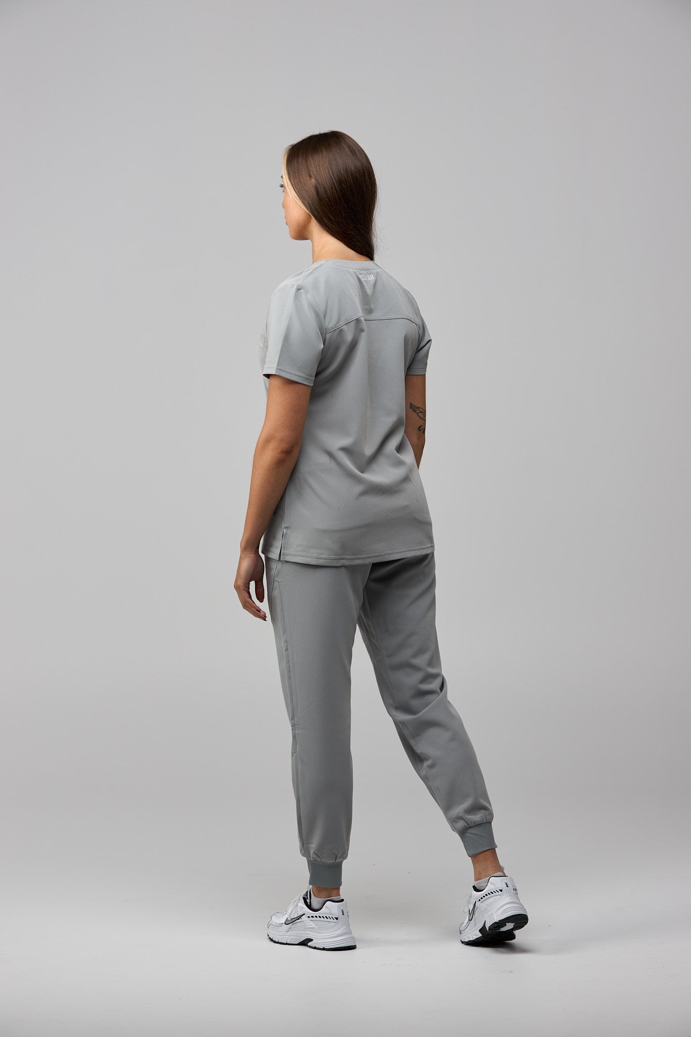 LuxeFlex™ Cuffed Scrub Pants – Women's Nursing Scrubs | Grey