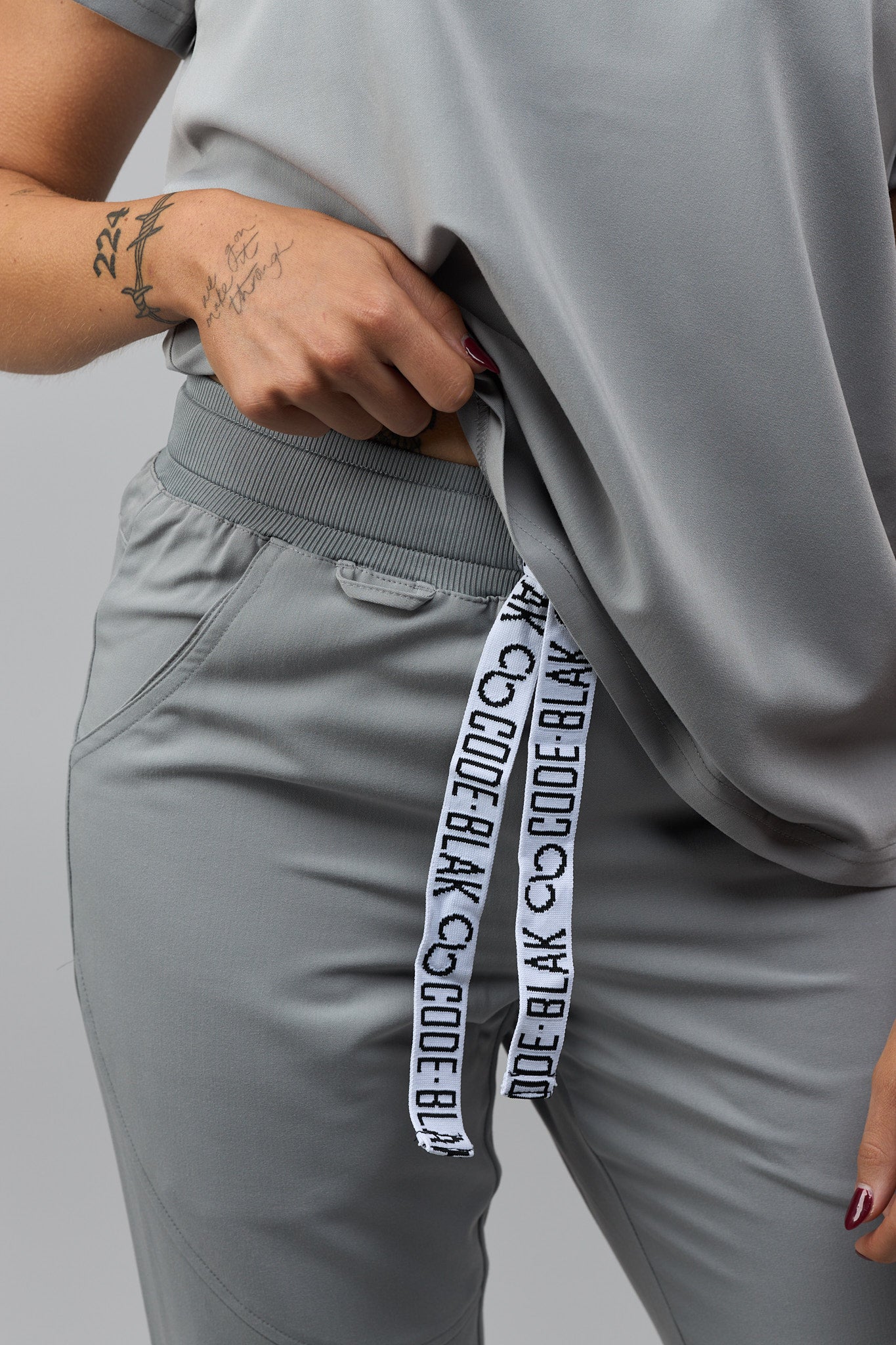 LuxeFlex™ Cuffed Scrub Pants – Women's Nursing Scrubs | Grey