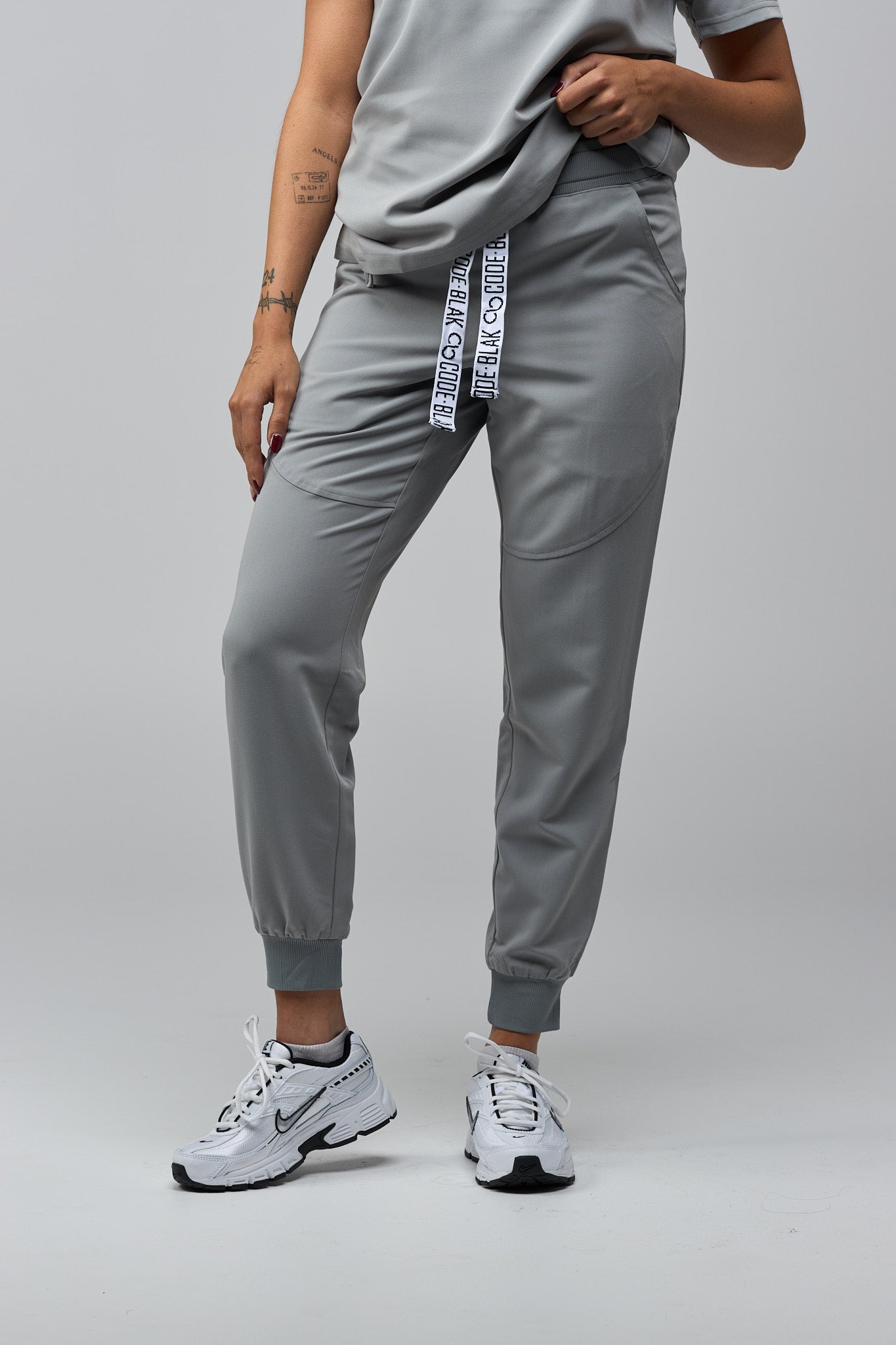 LuxeFlex™ Cuffed Scrub Pants – Women's Nursing Scrubs | Grey