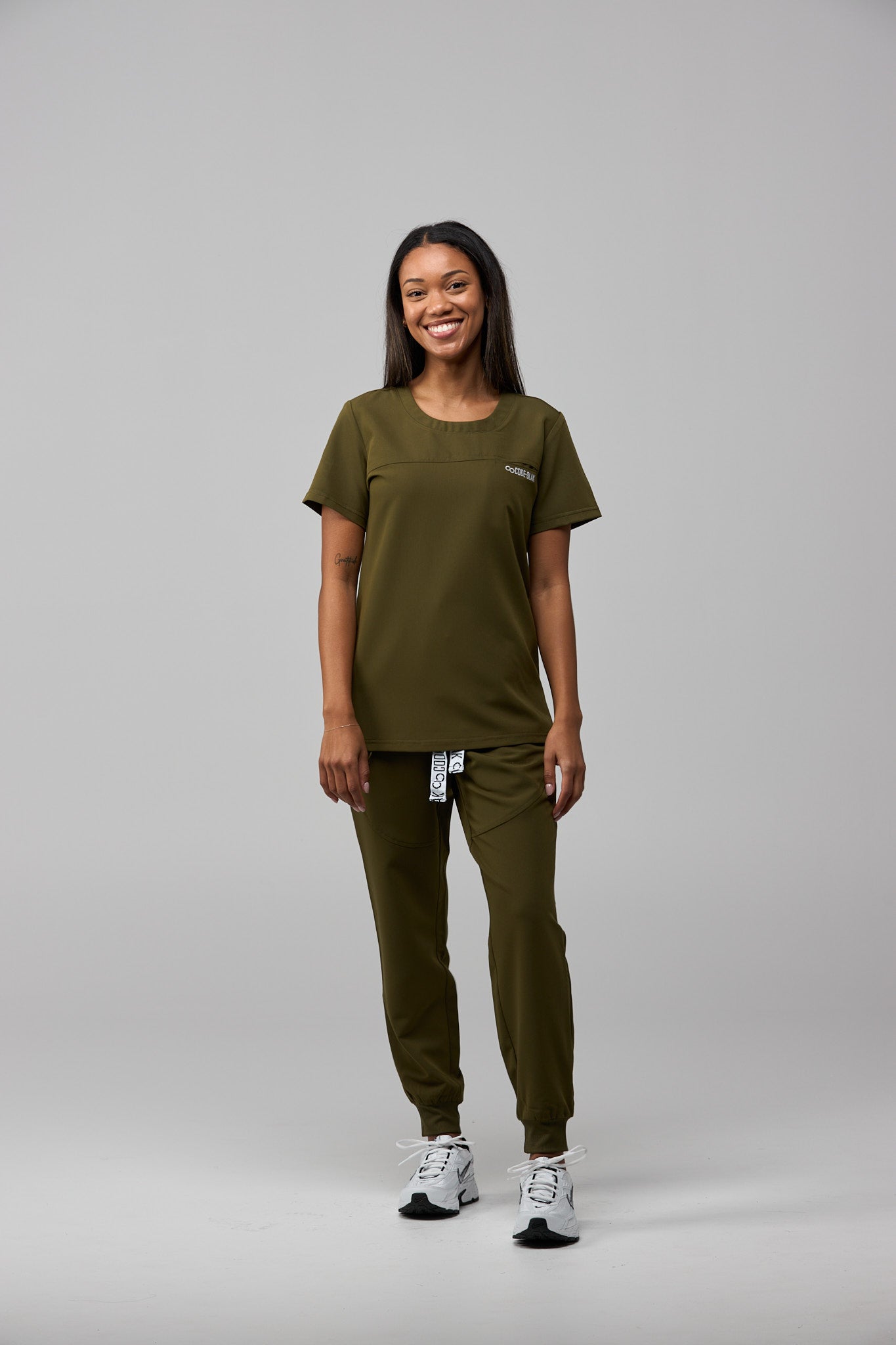 LuxeFlex™ Cuffed Scrub Pants – Women's Nursing Scrubs | Olive