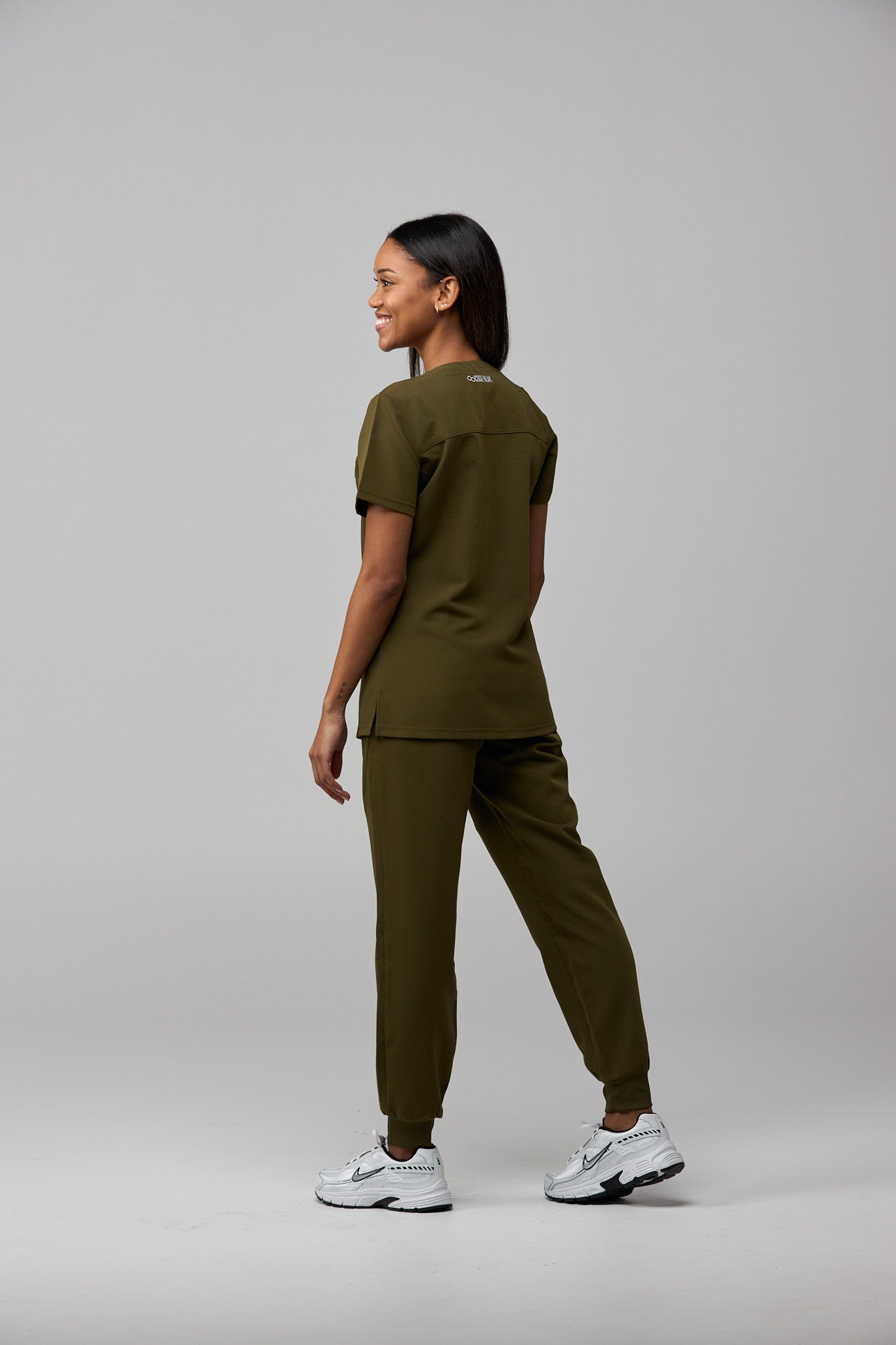 LuxeFlex™ Cuffed Scrub Pants – Women's Nursing Scrubs | Olive