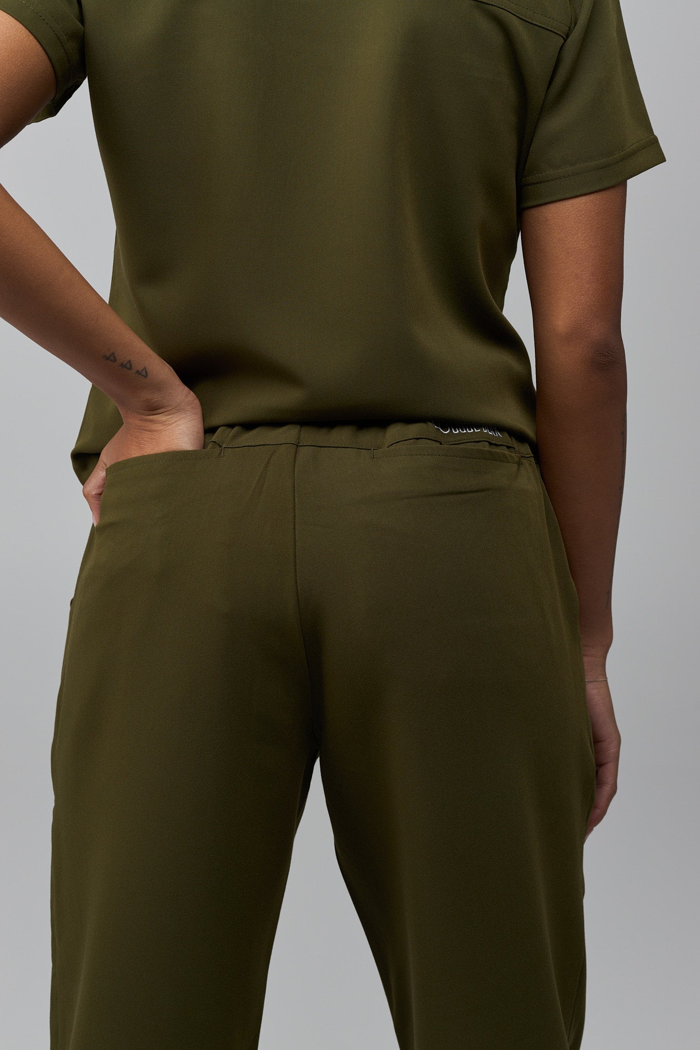 LuxeFlex™ Cuffed Scrub Pants – Women's Nursing Scrubs | Olive
