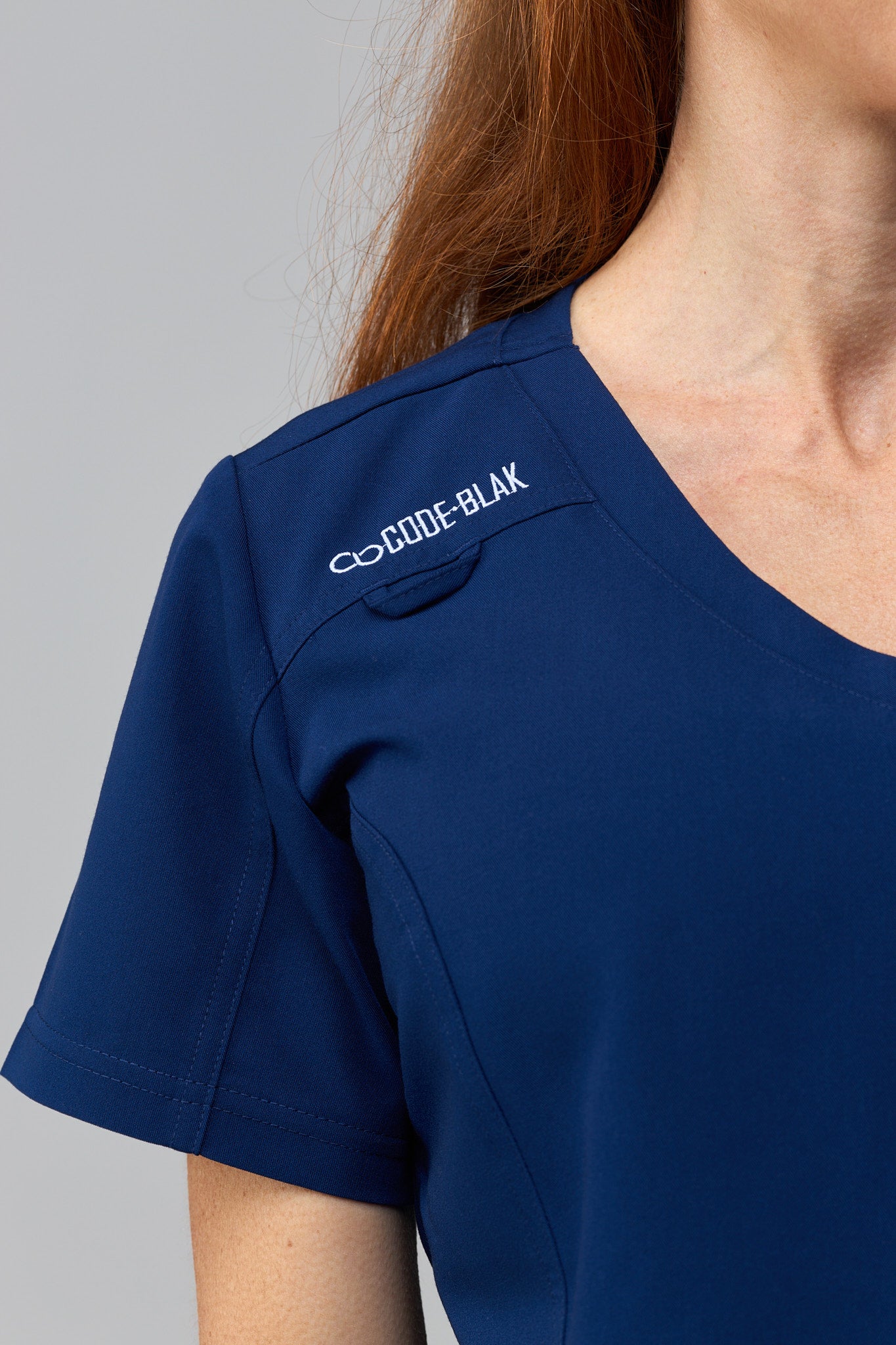 LuxeFlex™ V-Neck Scrub Top – Women's Nursing Scrubs | Navy Blue