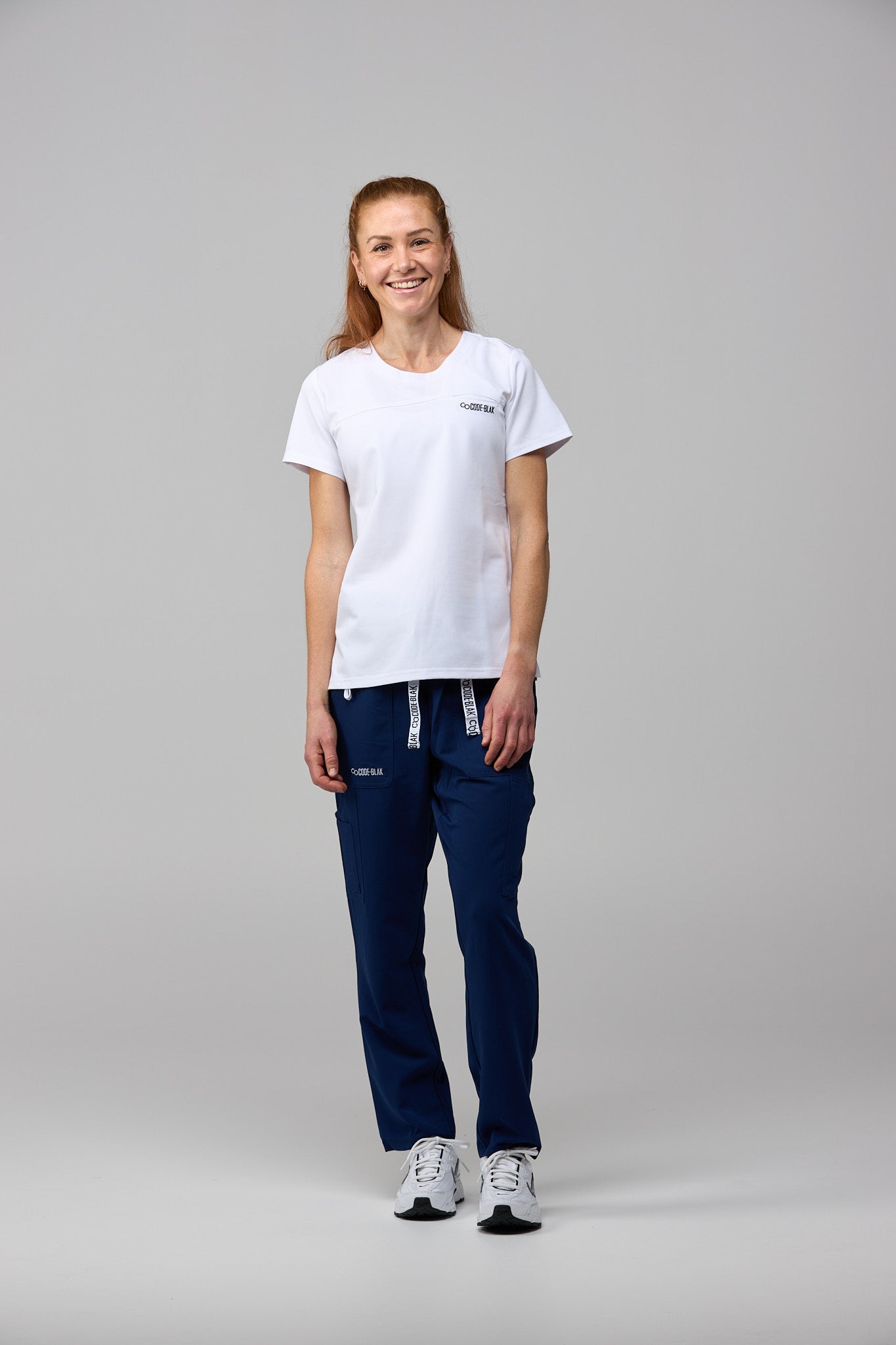 LuxeFlex™ Straight Leg Scrub Pants – Women's Nursing Scrubs | Navy Blue