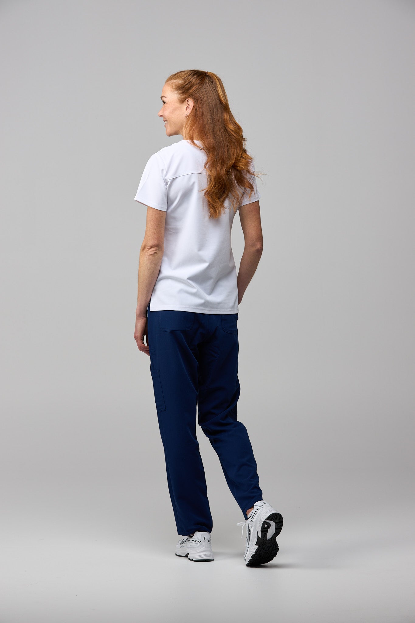 LuxeFlex™ Straight Leg Scrub Pants – Women's Nursing Scrubs | Navy Blue