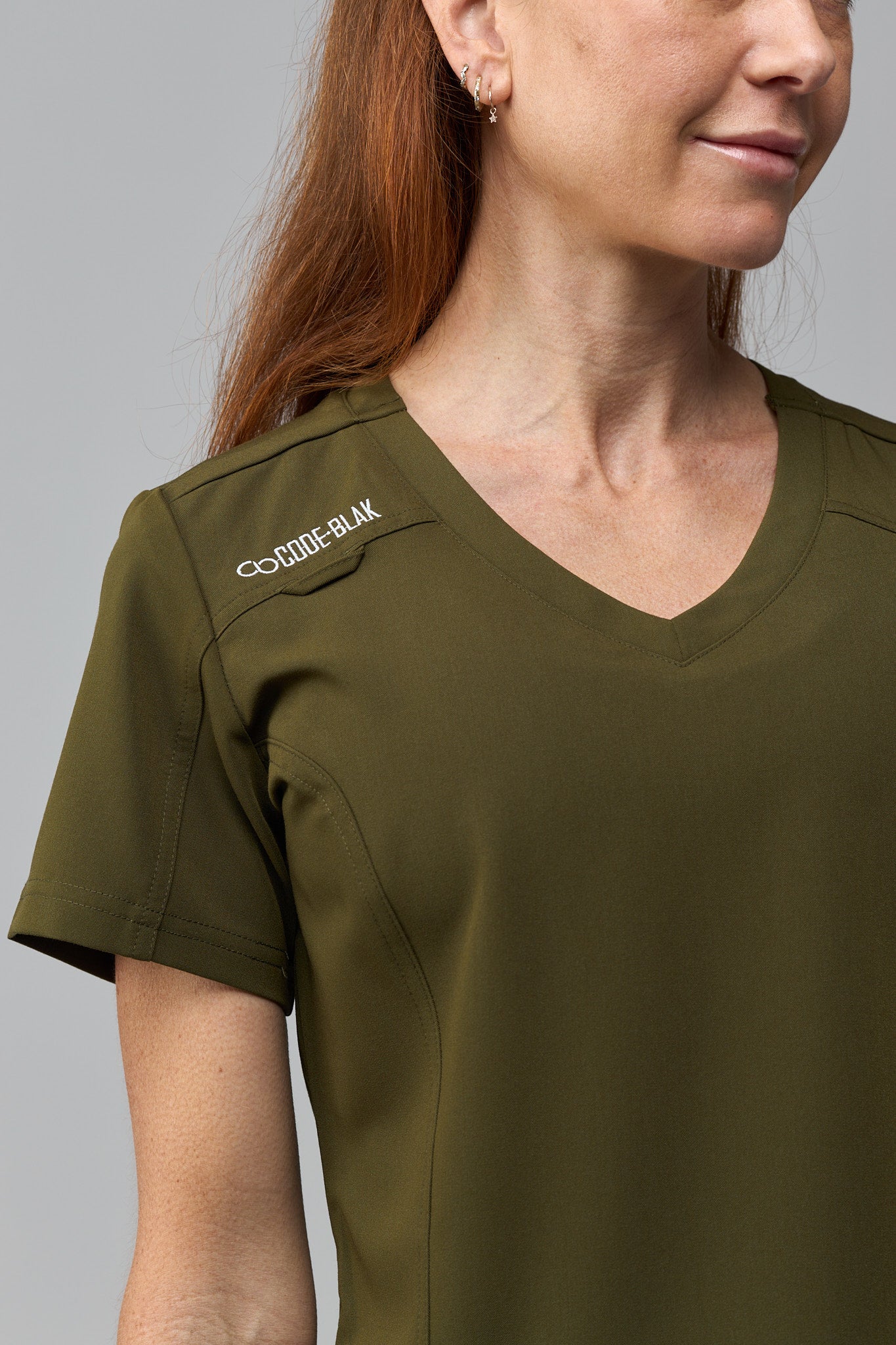 LuxeFlex™ V-Neck Scrub Top – Women's Nursing Scrubs | Olive