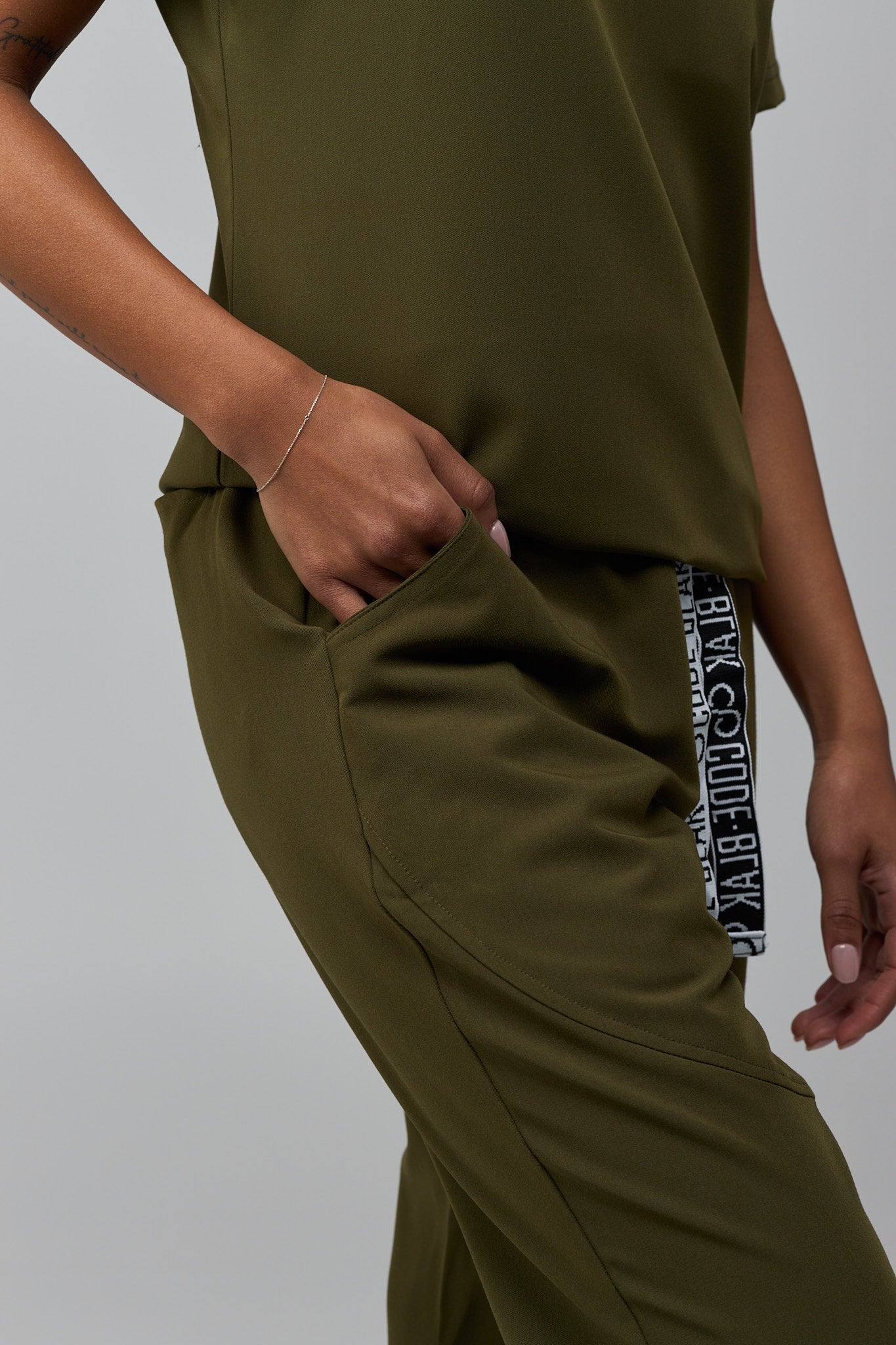 LuxeFlex™ Cuffed Scrub Pants – Women's Nursing Scrubs | Olive